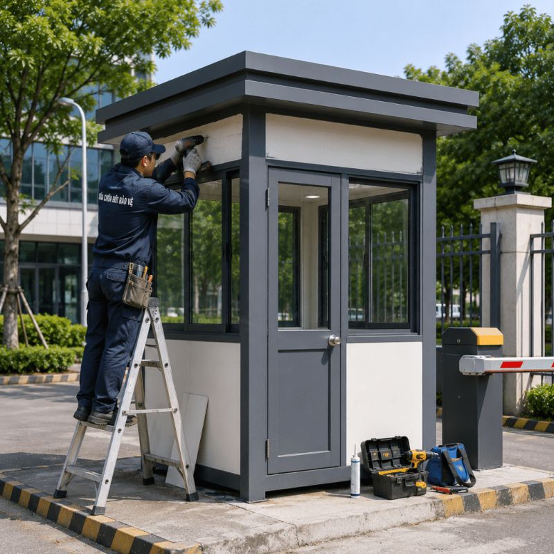 bốt bảo vệ khung thép tại Hưng Yên”