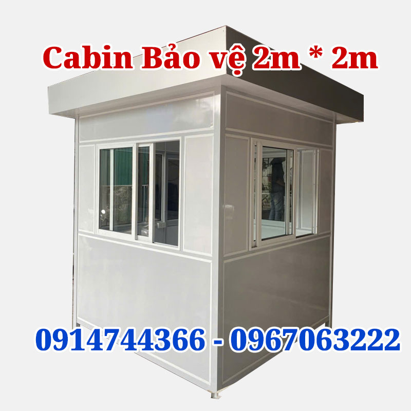 Cabin bảo vệ khung thép 2m*2m