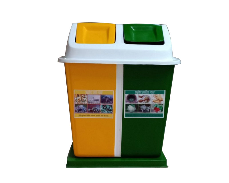 Thùng đựng rác composite 2 ngăn127