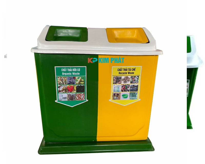 Thùng đựng rác composite 2 ngăn126