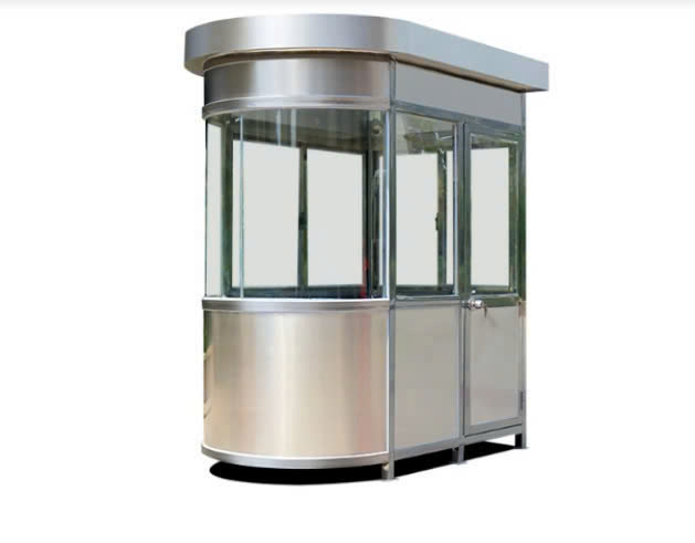 Bốt gác bảo vệ INOX kính cong hình chữ U131